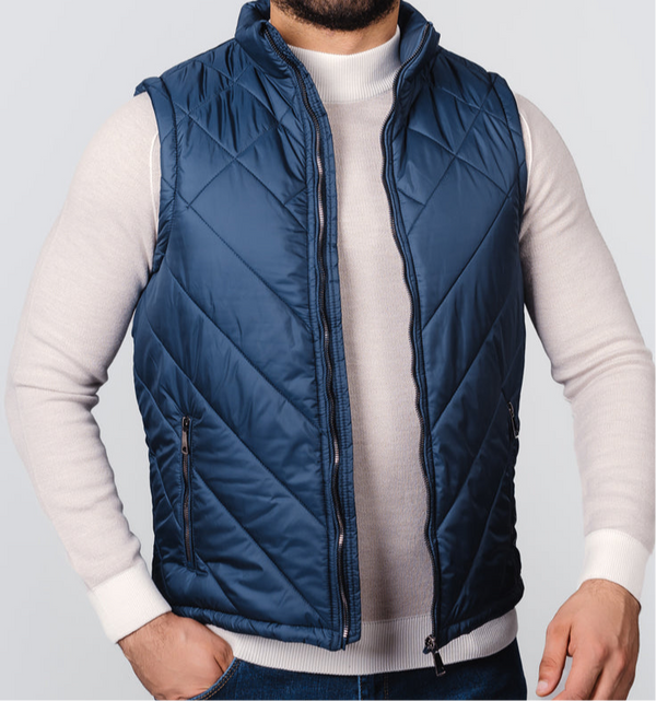 Regular Fit Vest - Navy blue