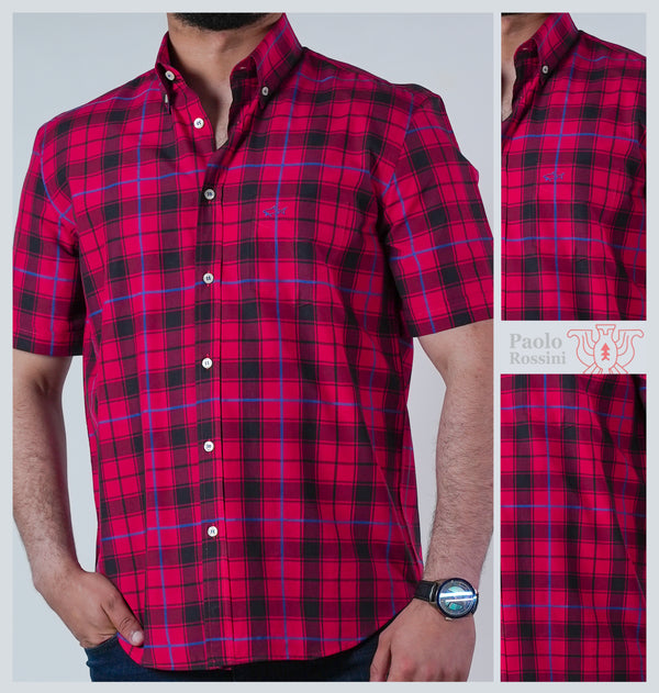 Regular Fit Half  Sleeve Check shirt