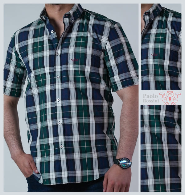 Regular Fit Half  Sleeve Check shirt