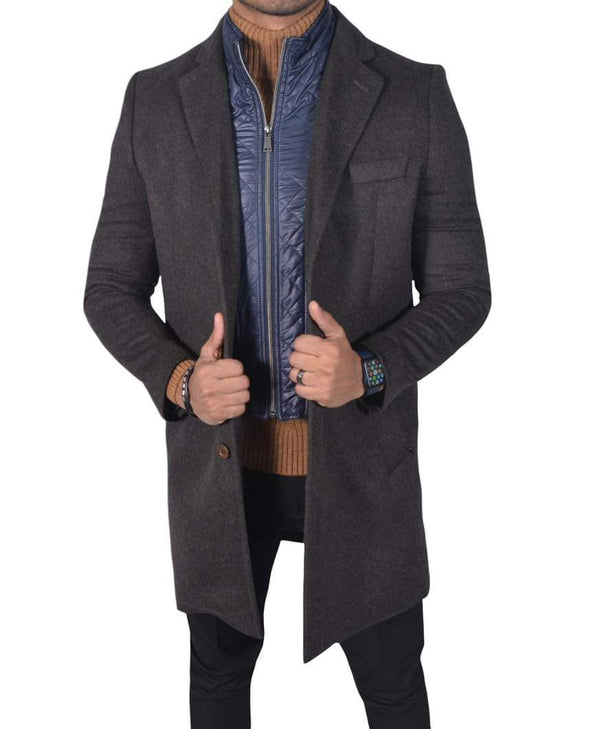 Classic Wool Cashmere Elegance Coat with (Vest)