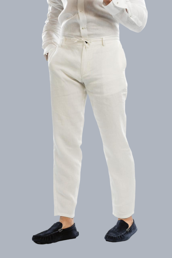 Premium Pure Linen Pants - Men's Lightweight Summer Trousers
