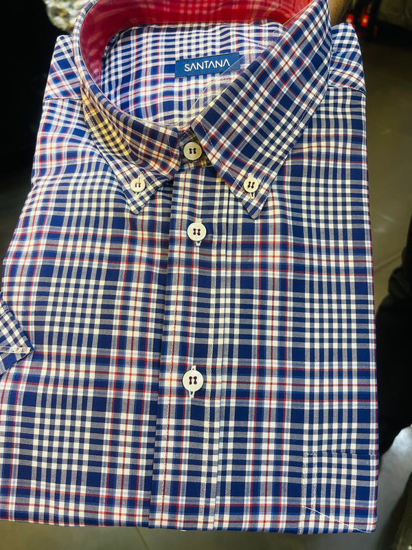 Regular Fit Half  Sleeve Check shirt