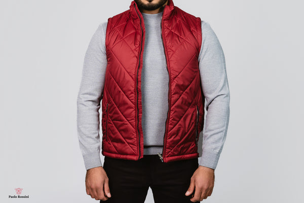 Regular Fit Vest - burgundy