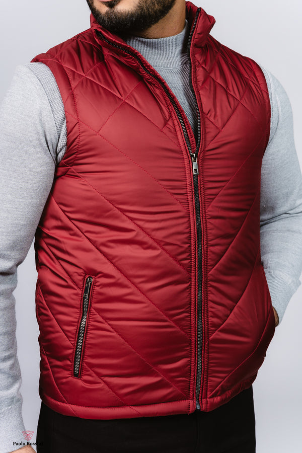 Regular Fit Vest - burgundy