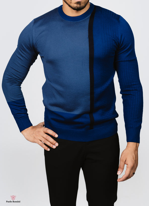 Regular Fit Crew Neck Knitwear Pullover -  Navy