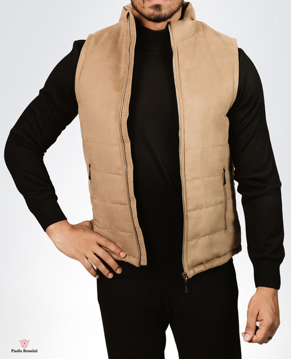 Slim Fit Vest - beige