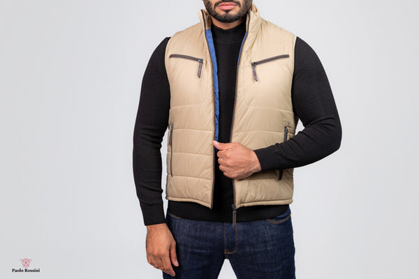 Slim Fit Vest - beige