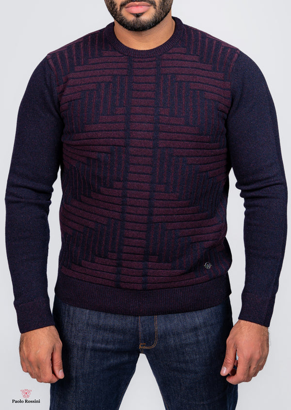 Standard Fit Crew Neck Knitwear Pullover 100% Fine WOOL