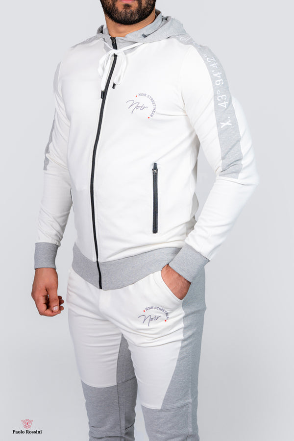 Regular Fit With Pockets Training suit- White
