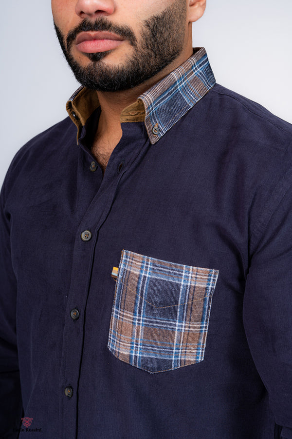 Regular Fit Long Sleeve Shirt - Navy